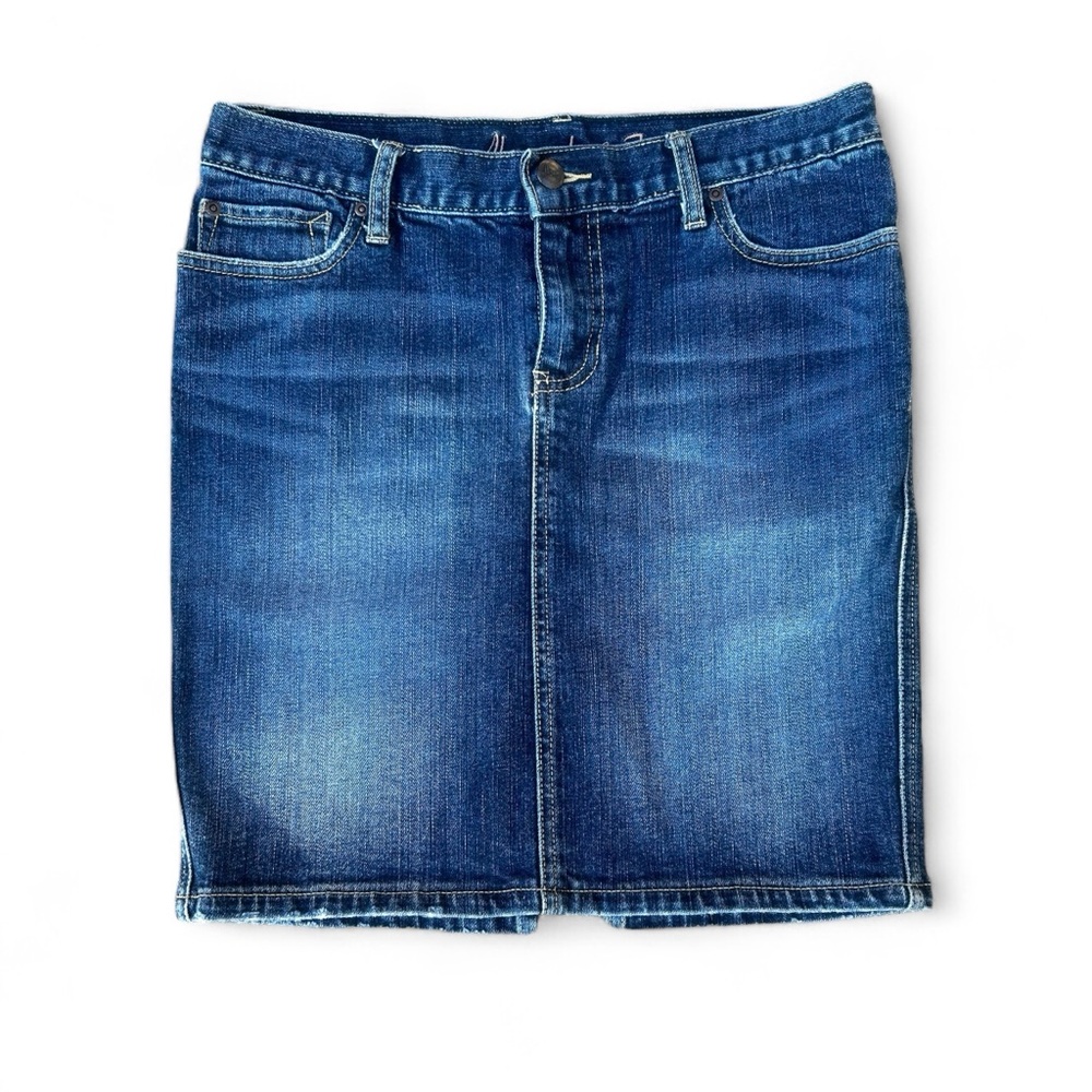 Abercrombie & Fitch Denim blue jean skirt midi size 4 stretch